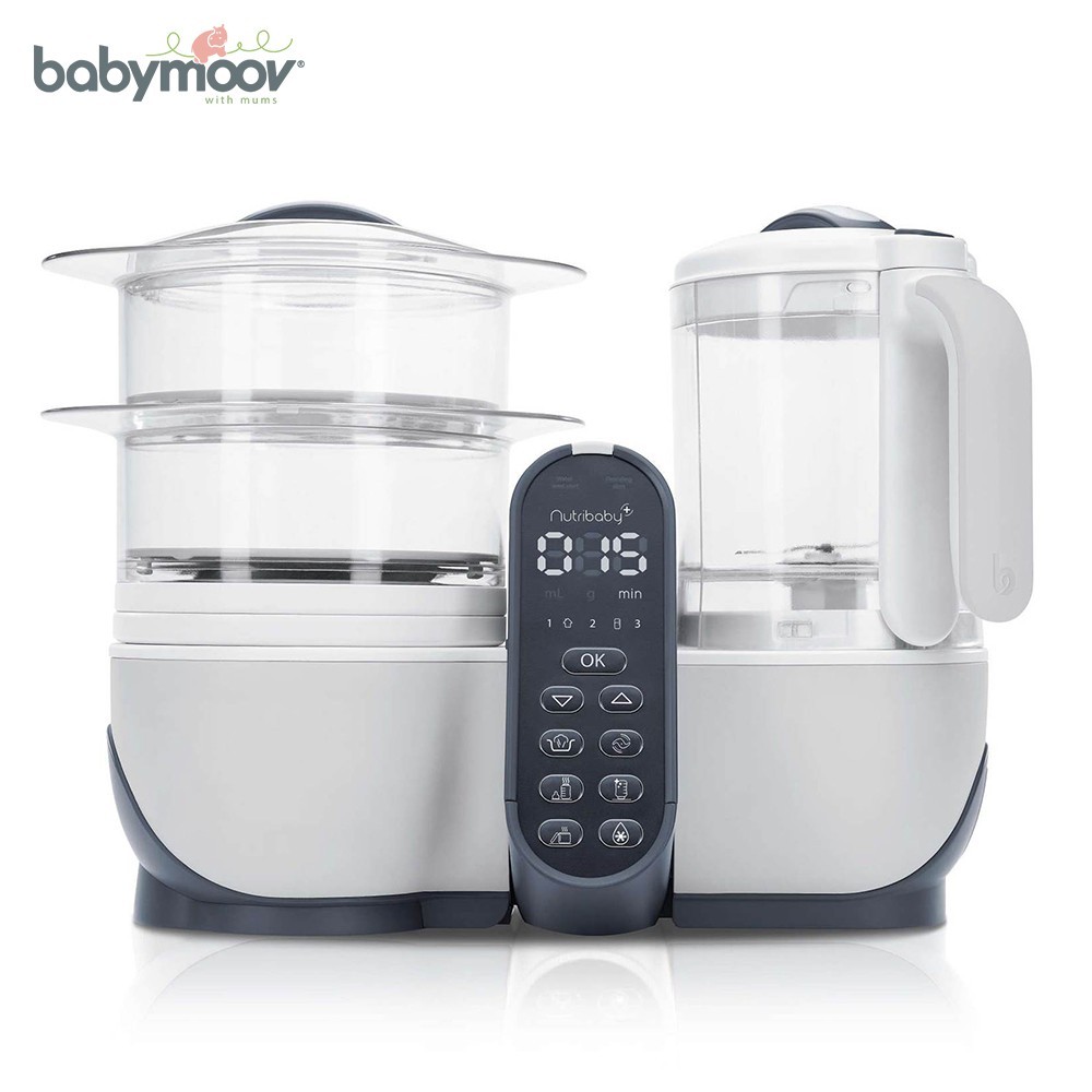 Máy tiệt trùng xay hấp đa năng Nutribaby Plus 5in1 Babymoov màu kem