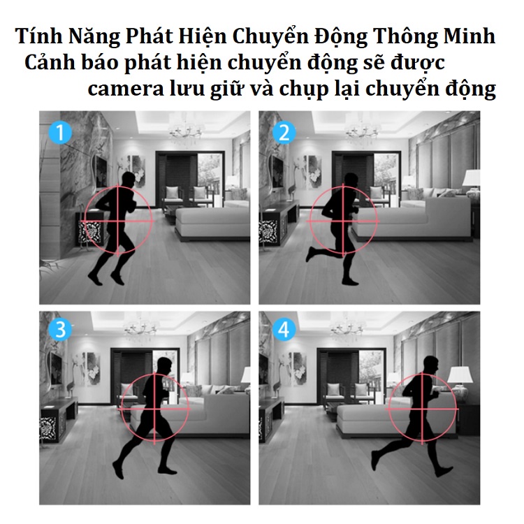 Camera Chống Chộm Gắn Trần Nhà, Kết Nối Wifi, Xem Từ Xa, Giám Sát Toàn Cảnh 360, Độ Phân Giải HD - Bảo Hành 12 Tháng