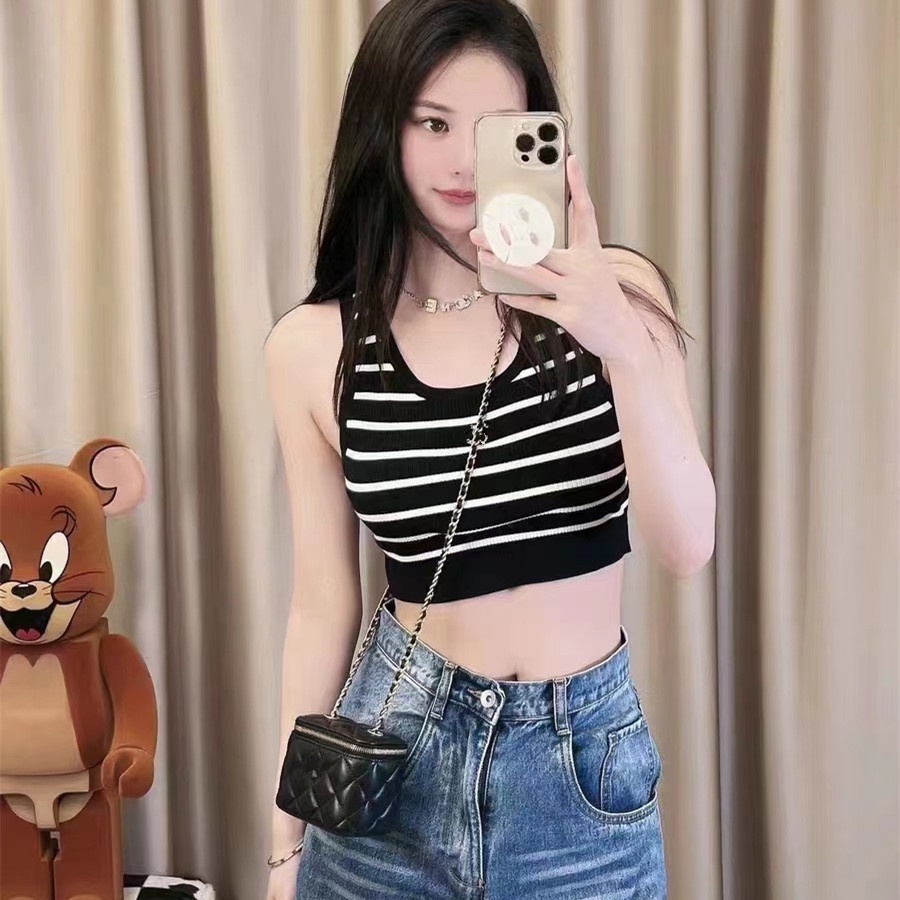 Áo croptop sát nách thiết kế ôm dáng cá tính thời trang cho nữ Xiaozhainv