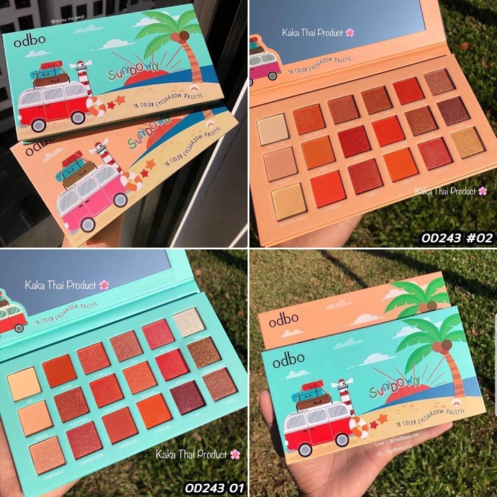 Bảng phấn mắt 18 ô Odbo Sundown 18 Color Eyeshadow Palette OD243