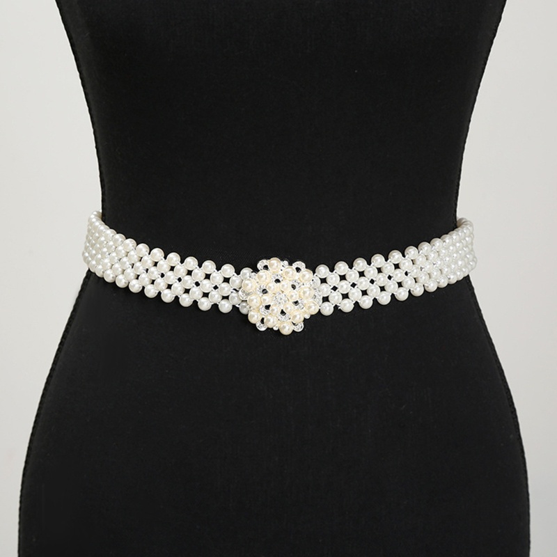 Dây Thắt Lưng Co Giãn Đính Ngọc Trai Trang Trí Cho Đám Cưới