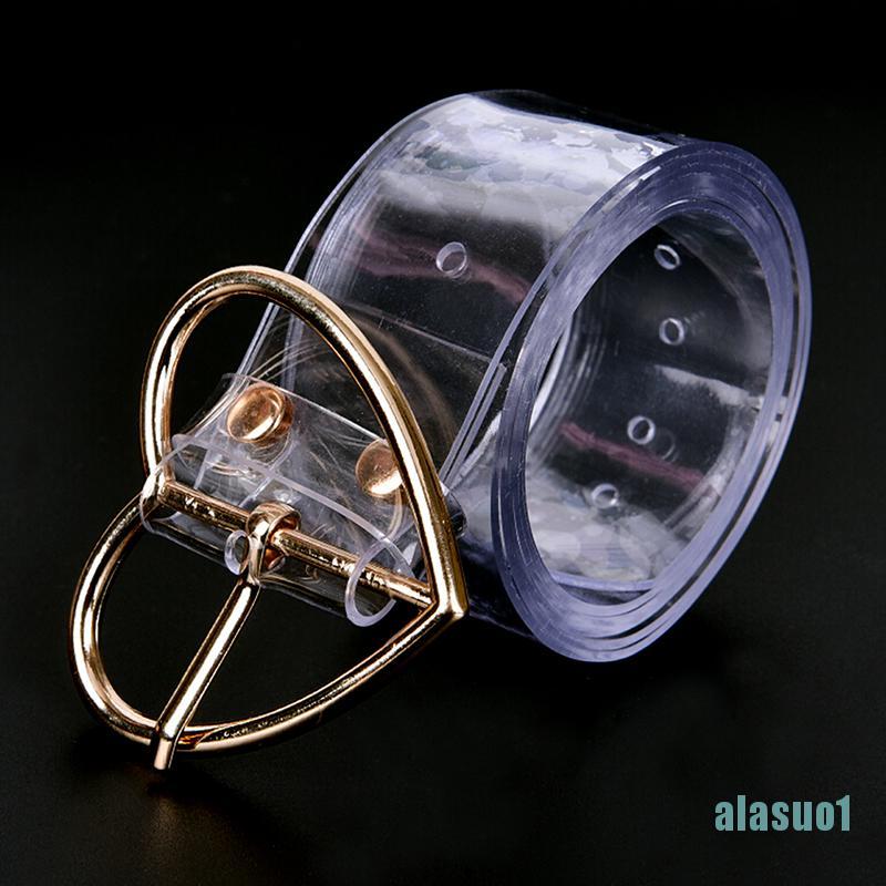 Thắt Lưng Trong Suốt Khóa Trái Tim Thời Trang Cho Nữ