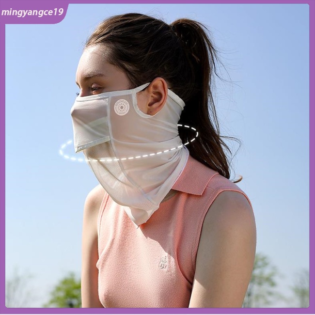 Khẩu Trang Bảo Vệ Chống Tia Uv Bằng Lụa Lạnh Gọn Nhẹ Thoáng Khí