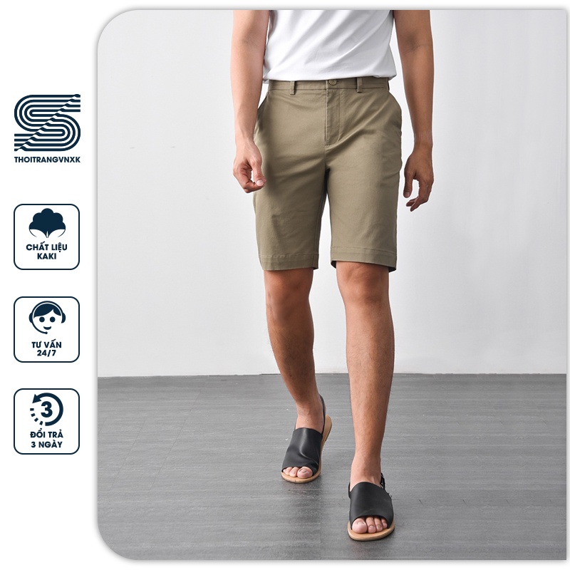 Quần sooc nam chất kaki vải co giãn form slim fit trẻ trung Sonvnxk - QSKKZR