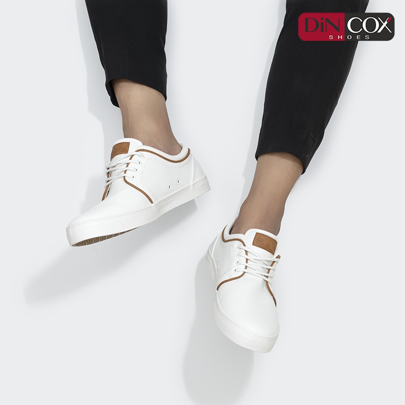 Giày Sneaker Da Nam DINCOX C03 Khí Chất Lịch Thiệp White