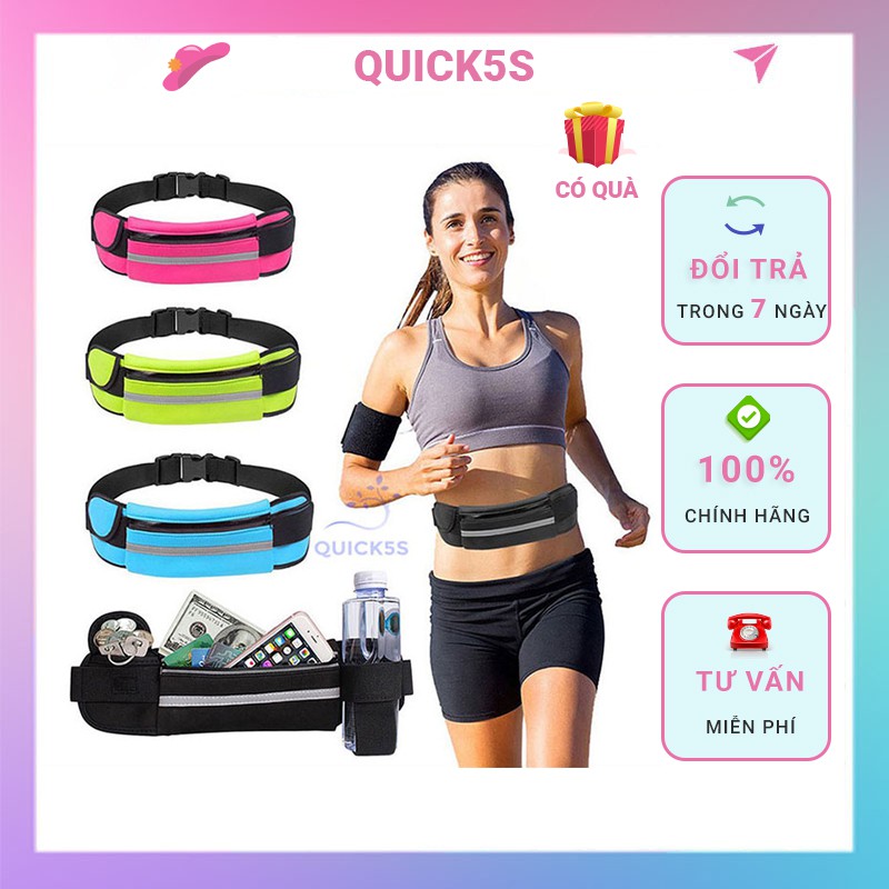 Đai Đeo Chạy Bộ Bản To Đựng Điện Thoại Chai Nước Uống Chạy Bộ Quick5s DTD