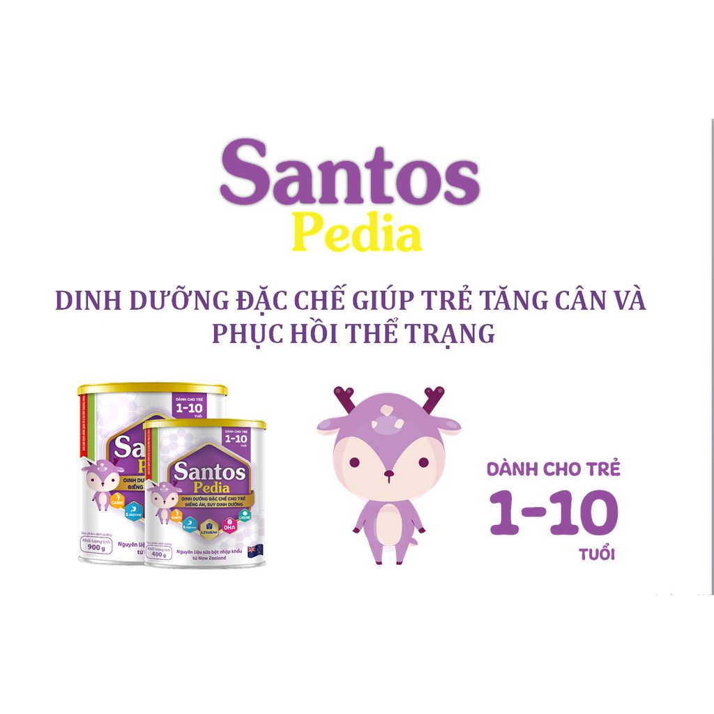 Sữa bột Santos Pedia 400g_Duchuymilk