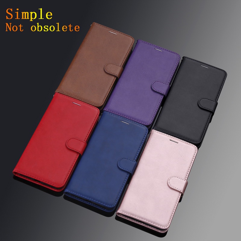 Bao Da PU Điện Thoại Nắp Lật Kèm Ngăn Đựng Thẻ Màu Trơn Cho Sony Xperia Z3 Z3mini Z5 Z5mini E5 E6 L1 L2 Giá Đỡ