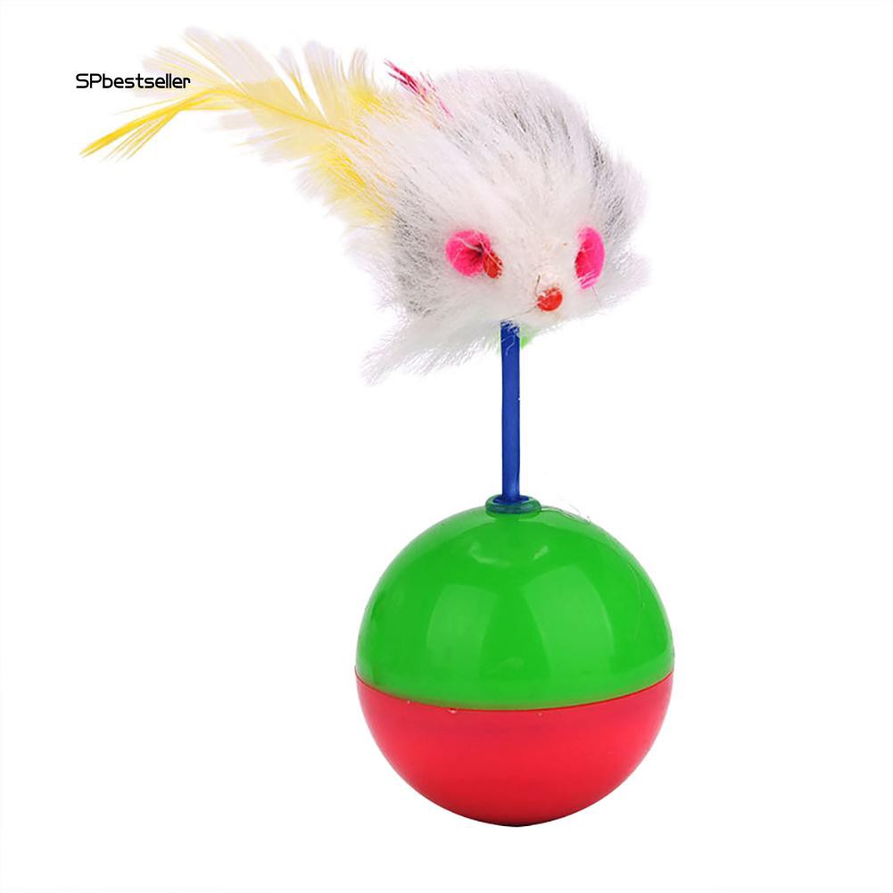 Đồ chơi hình chuột lật đật mini bằng nhựa cho mèo dễ thương