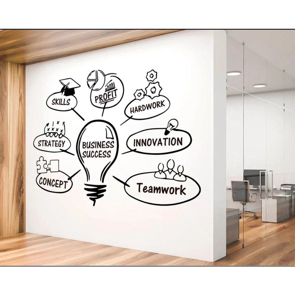 Decal dán tường trang trí văn phòng sáng tạo Success