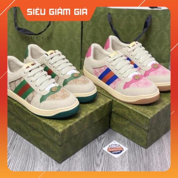 Giày thể thao nam nữ, Giày Gucci Sơn Tùng Xanh Đỏ, Gucci Hải Tú Hồng Đỏ Thời Trang Nam Nữ Full Box