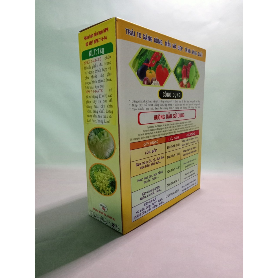 Phân bón lá hỗn hợp NPK 7-5-44+TE Hộp 1kg