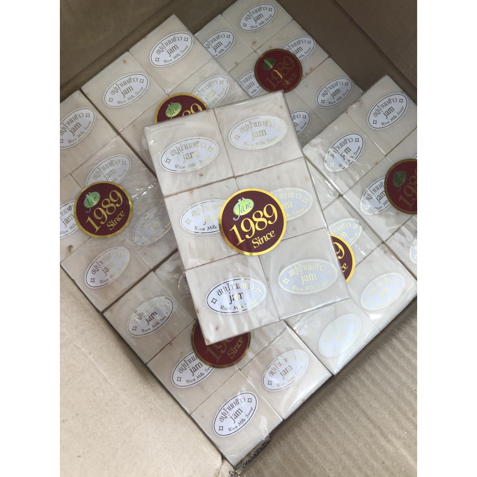 Xà phòng gạo Gluta + Collagen Natural Handmade Rice Milk Soap Thái Lan 65g