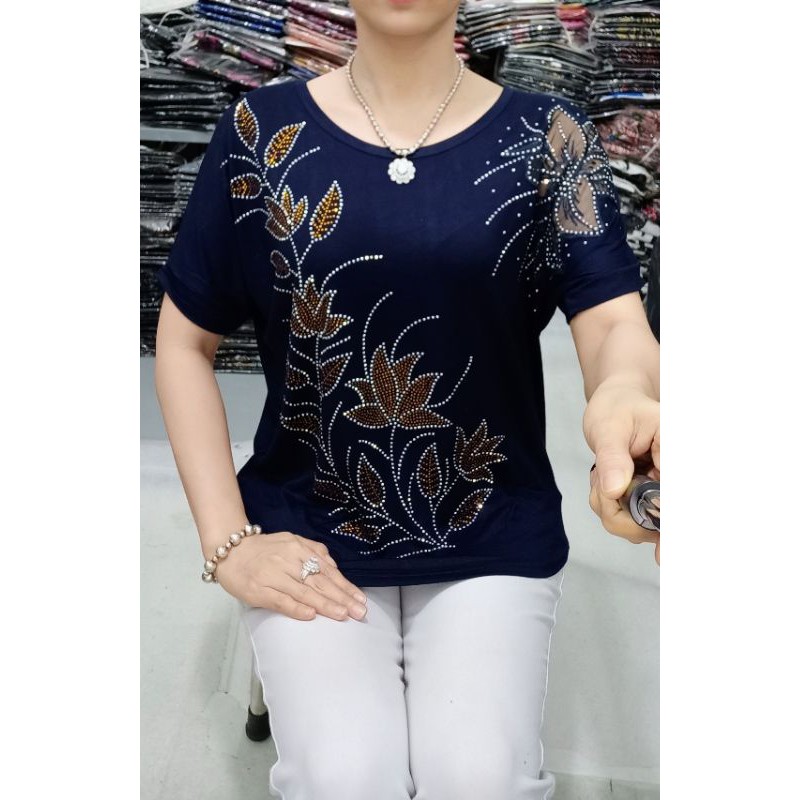 Áo trung niên cho me size 50-80kg. vải thun cotton bao đẹp