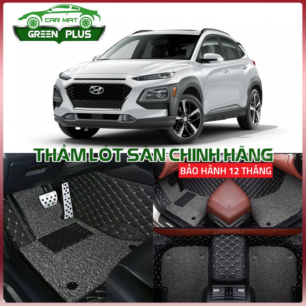 Thảm lót sàn ô tô 6D Hyundai Kona 2018-2021 chống nước, không mùi, phủ kín 90% sàn xe