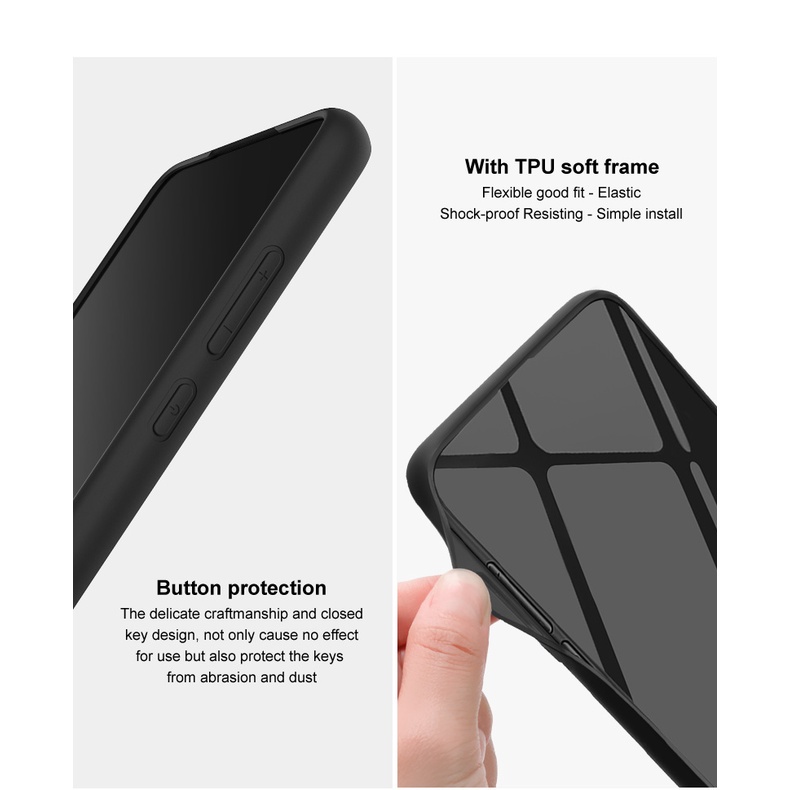 Ốp Điện Thoại Da PU + PC Cứng + Sợi Carbon Chống Sốc Imak Cho Black Shark 4 Pro Black Shark 4
