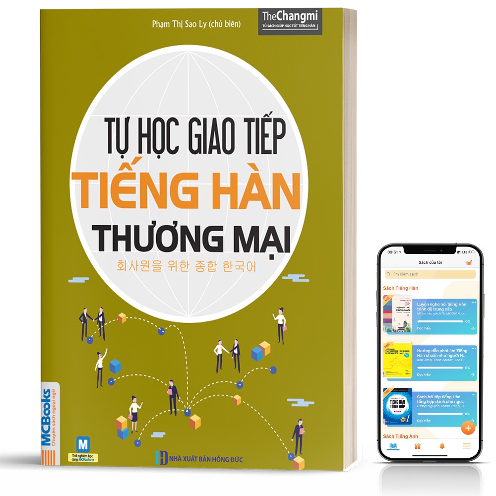 Sách - Tự Học Giao Tiếp Tiếng Hàn Thương Mại - Học Kèm App Online