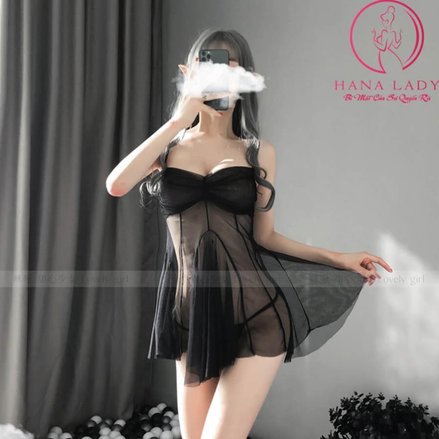 Váy ngủ xuyên thấu siêu mỏng sexy, đầm ngủ nữ quyến rũ gợi cảm cho đêm tân hôn ngọt ngào VN417 😍