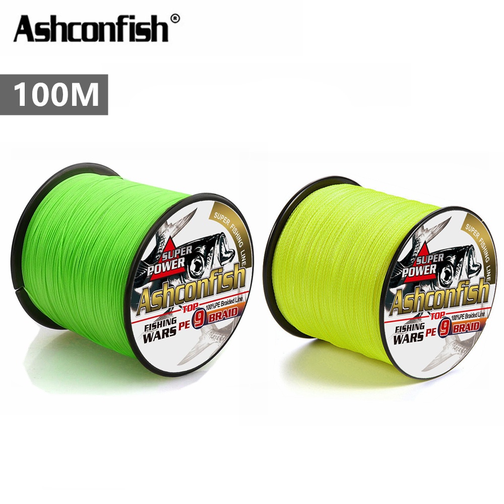 Cuộn Dây Câu Cá Bện 9 Sợi PE Ashconfish X9 Dài 100M