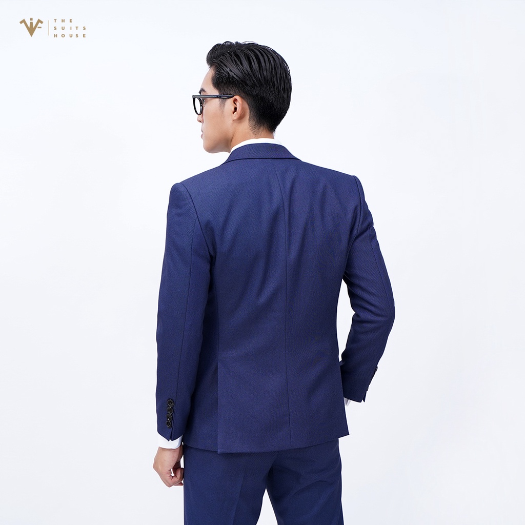 Bộ vest nam xanh navy vân chấm, suits sartorial, chuẩn form The Suits House