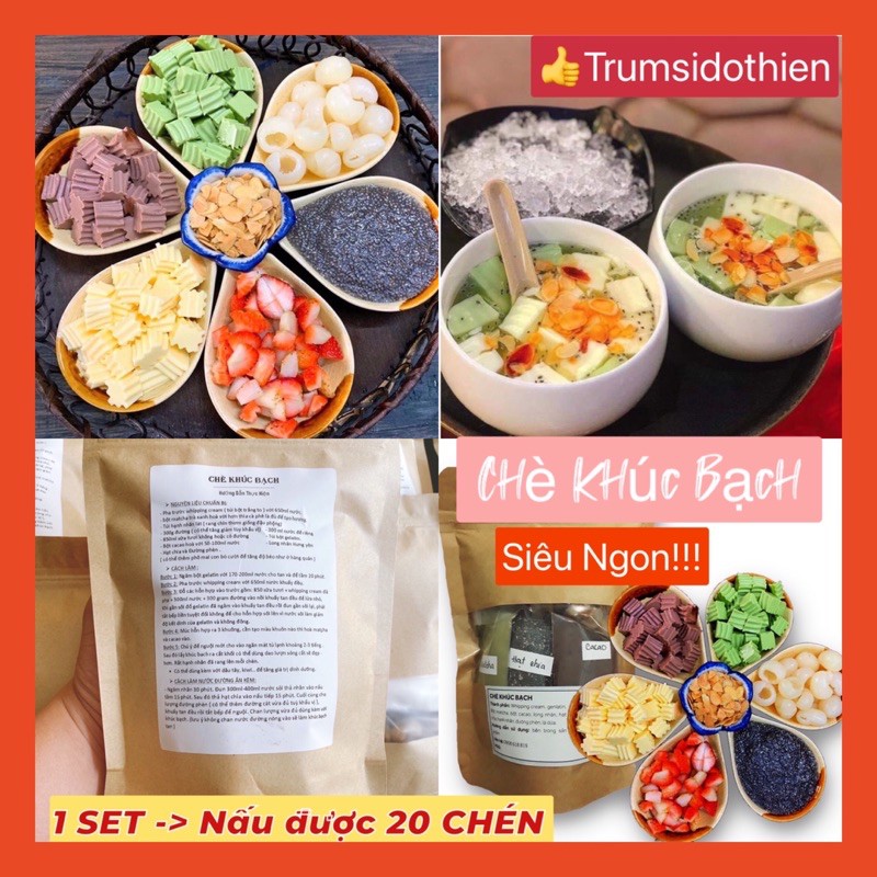Set CHÈ KHÚC BẠCH BÁN SỈ 1 BỊCH NẤU ĐƯỢC 20 CHÉN Siêu NGON