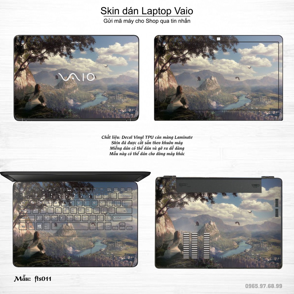 Skin dán Laptop Sony Vaio in hình Fantasy (inbox mã máy cho Shop)