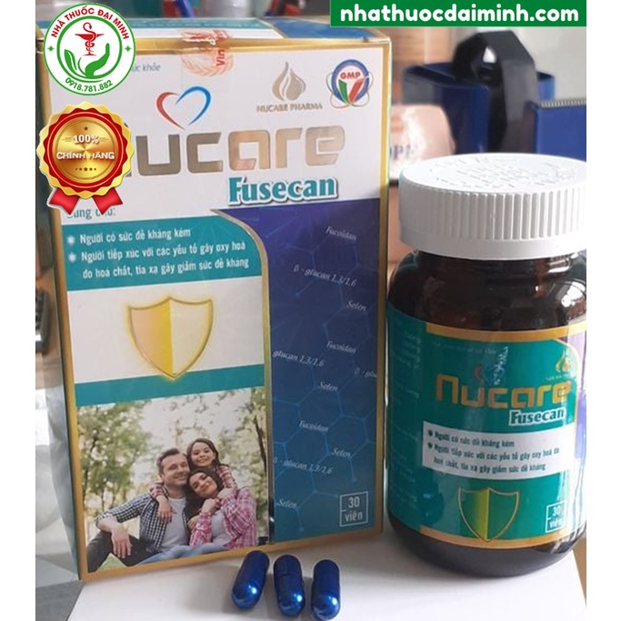 Viên Uống Tăng Đề Kháng Nucare Fusecan Lọ 30 Viên - Tăng Cường Sức Đề Kháng, chính hãng