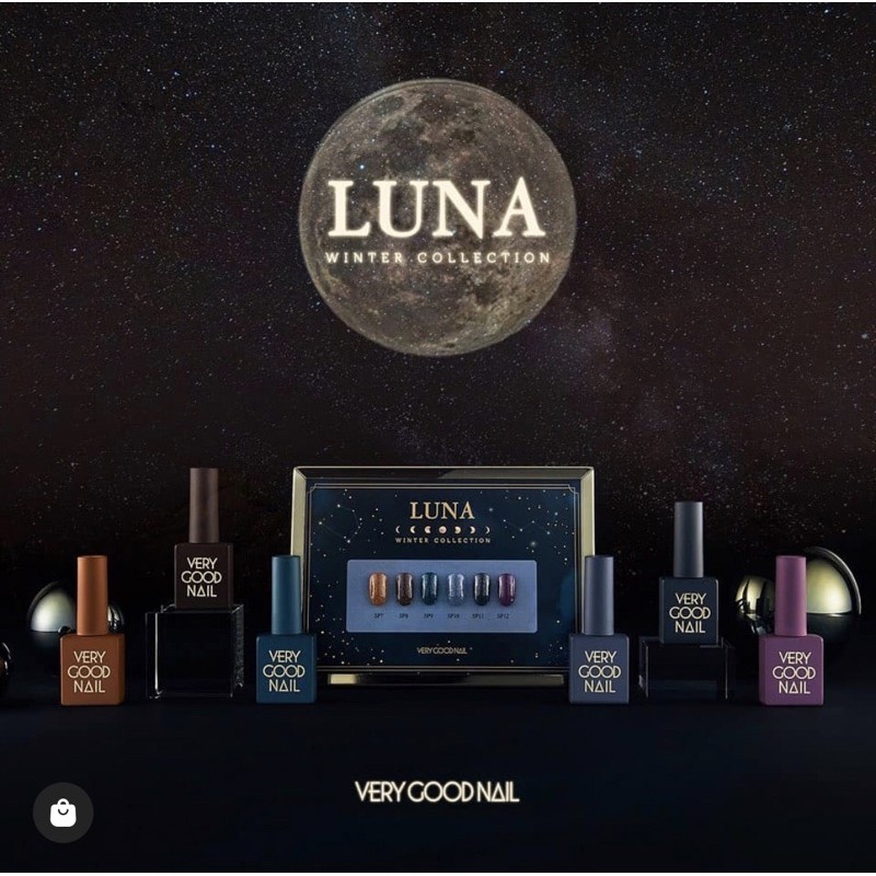 ♻️Chính hãng♻️ Bộ sản phẩm sơn gel thạch nhũ cao cấp Hàn Quốc collection Luna winter 2020 ( 6 màu- 6 chai)