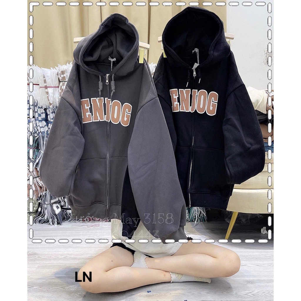 Áo khoác enjog tay bồng có mũ-6L5N