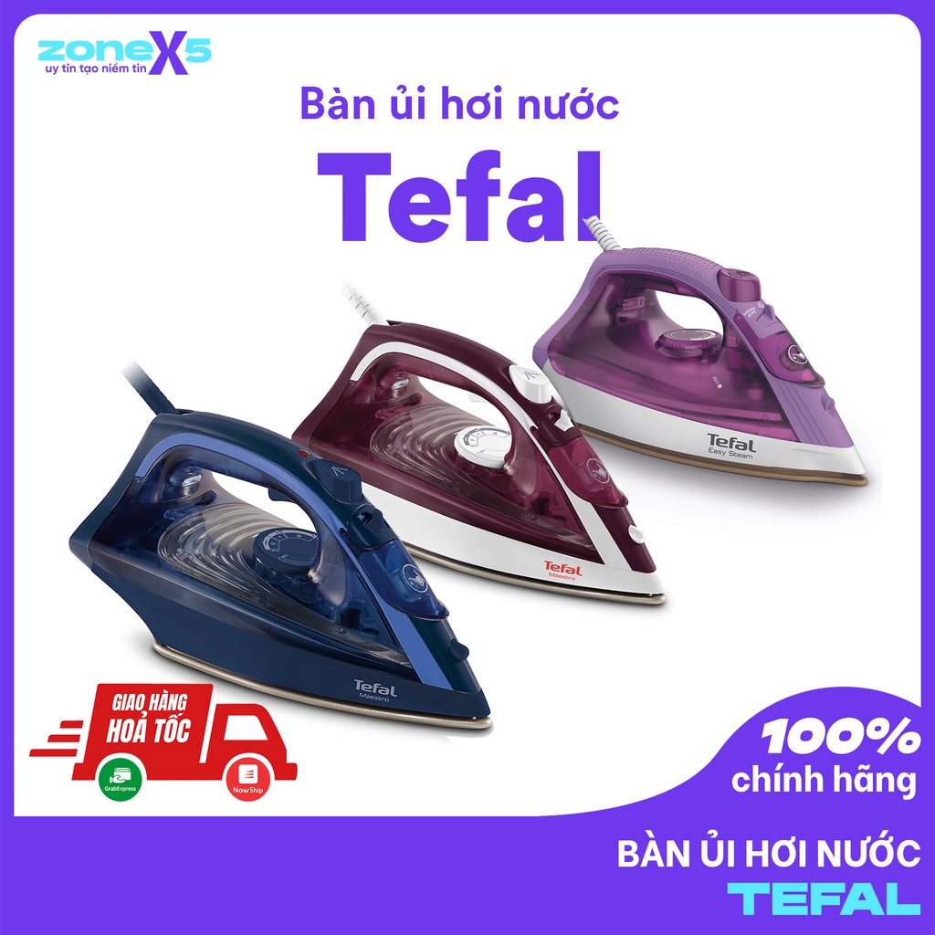 Bàn ủi hơi nước Tefal FV1849E0 / FV1844E0 / FV1955E0 - 2300W - Hơi phun đến 35g/ phút - Ngắt tự động - Ngăn rỉ giọt