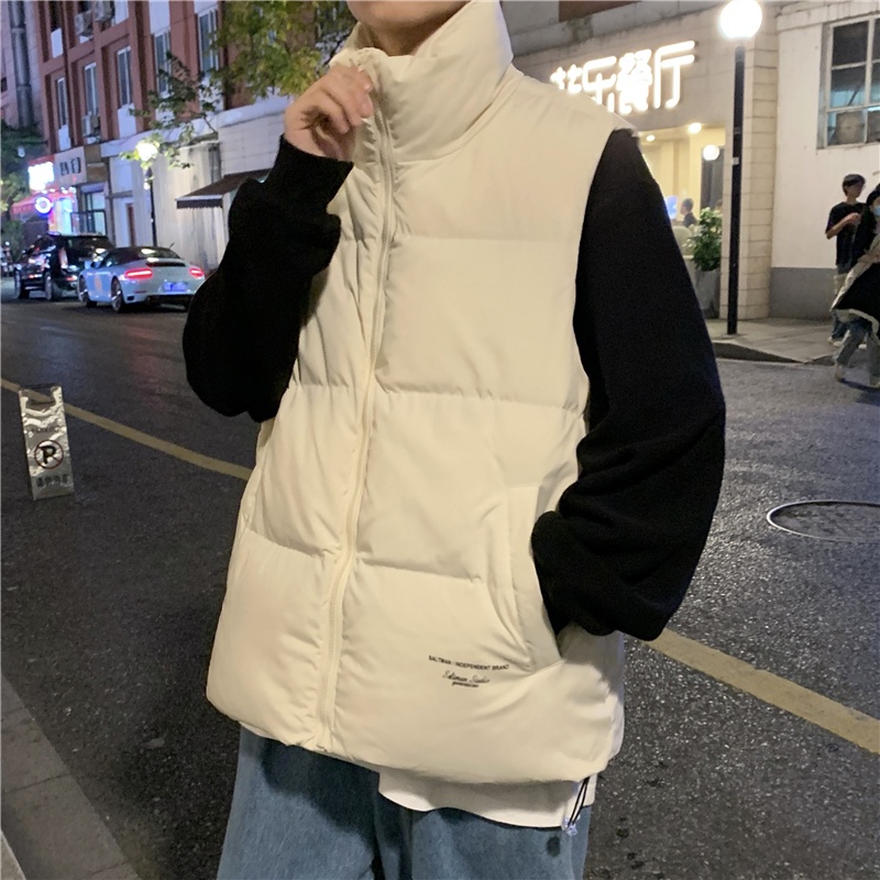 Áo khoác phao nam form rộn, áo gile phao nam thời trang mùa đông Unisex phong cách Hàn Quốc