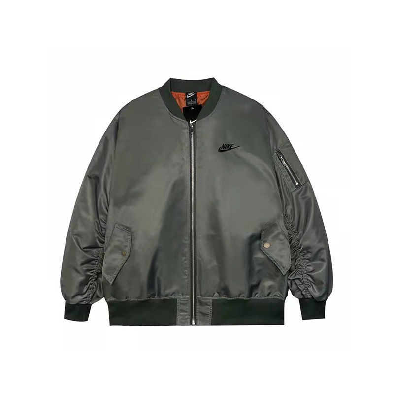 Áo Khoác Bóng Chày Nike Màu Xanh Lá Quân Đội Cho Nam Và Nữ