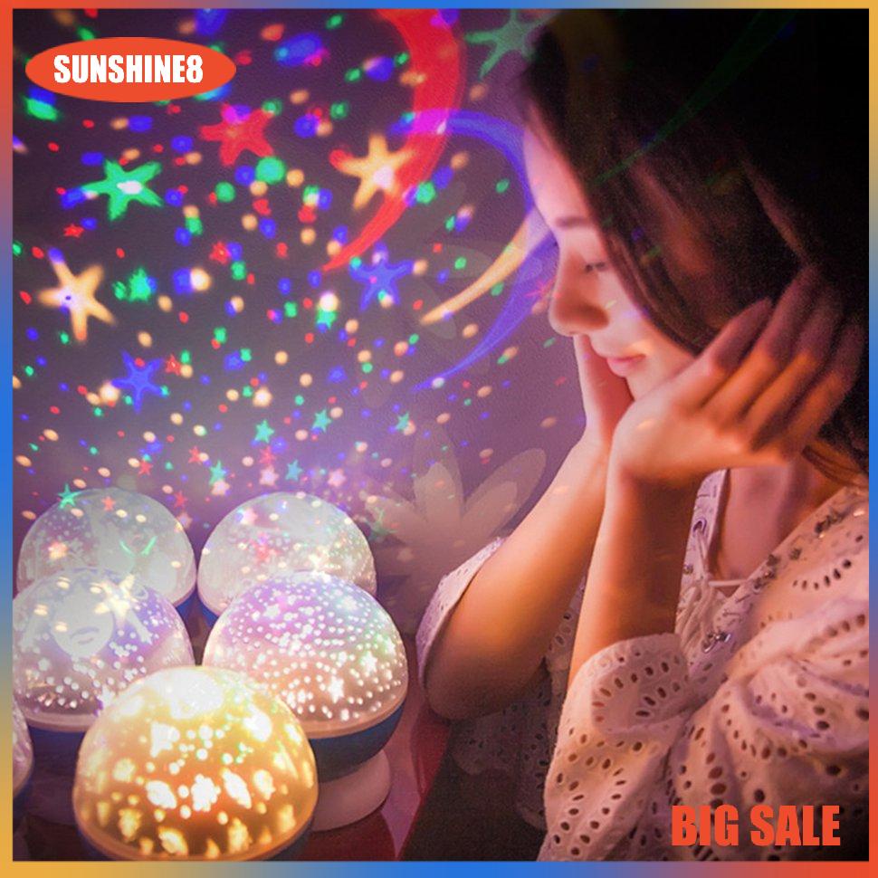 【SUN】Rotating Dream Projector Lamp Starry Night Light Colorful Starry Sky Lamp
