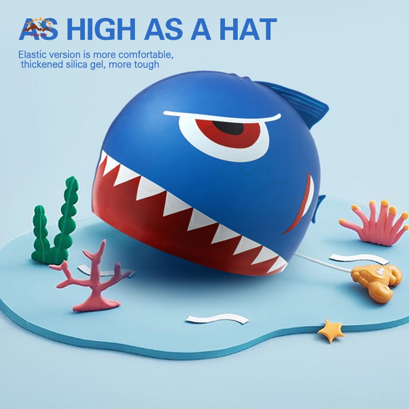 Mũ Bơi Silicon 3D Chống Nước/Chống Nắng Hình Hoạt Hình Dễ Thương Cho Bé