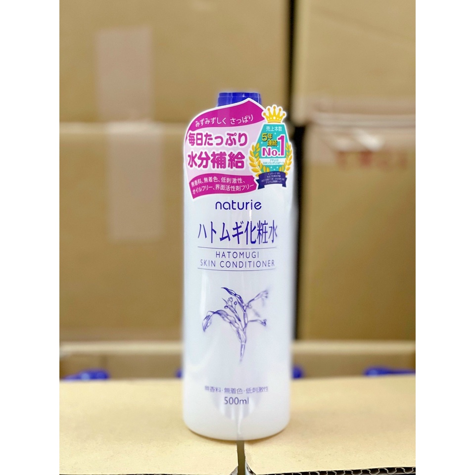 Nước hoa hồng ý dĩ Naturie Hatomugi Skin Conditioner Lotion Nhật Bản 500ml