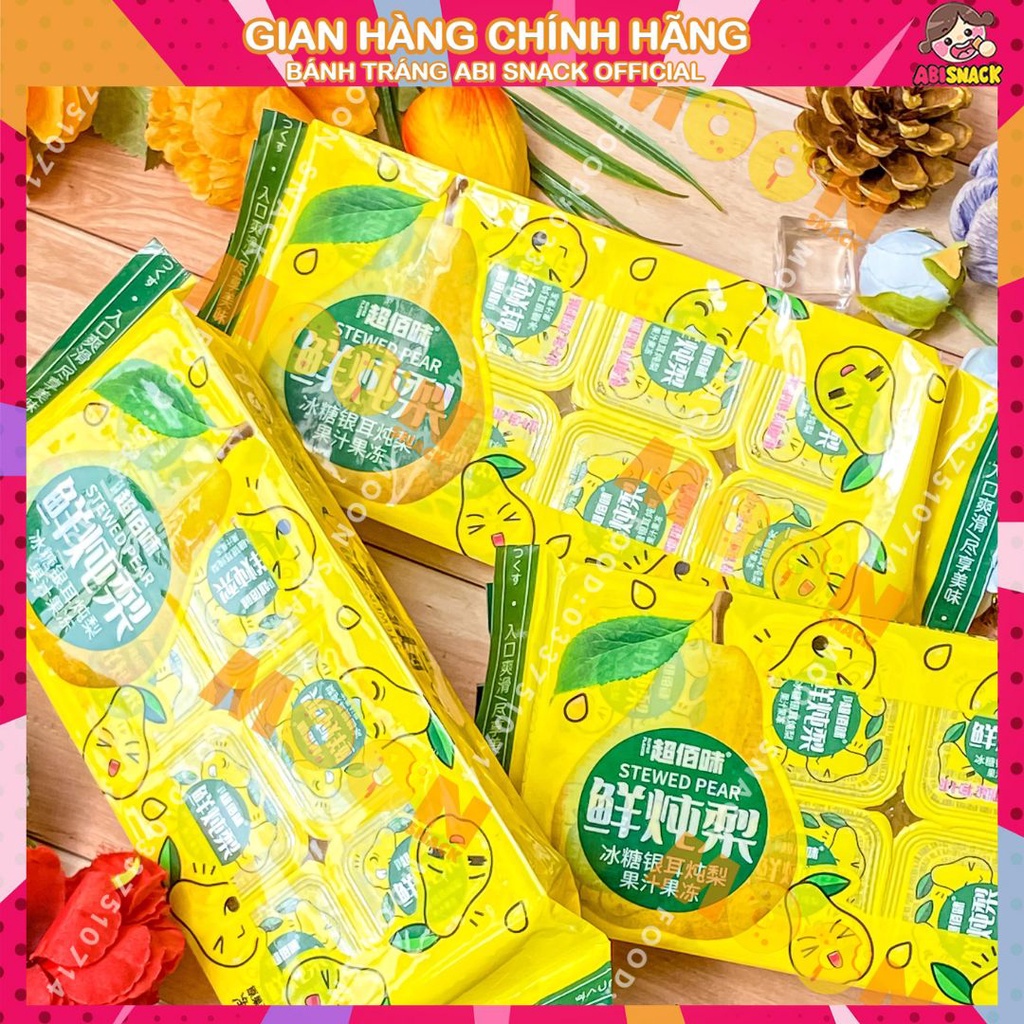 Món ngon ngày nóng Một vỉ thạch cốc vị lê vàng tươi mát Hongkong vỉ 225gam