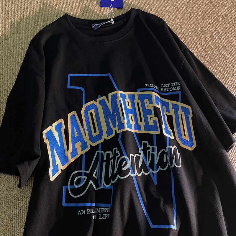 Áo thun Fashmily 100% cotton tay ngắn dáng rộng thời trang mùa hè phong cách Hàn Quốc cho nữ