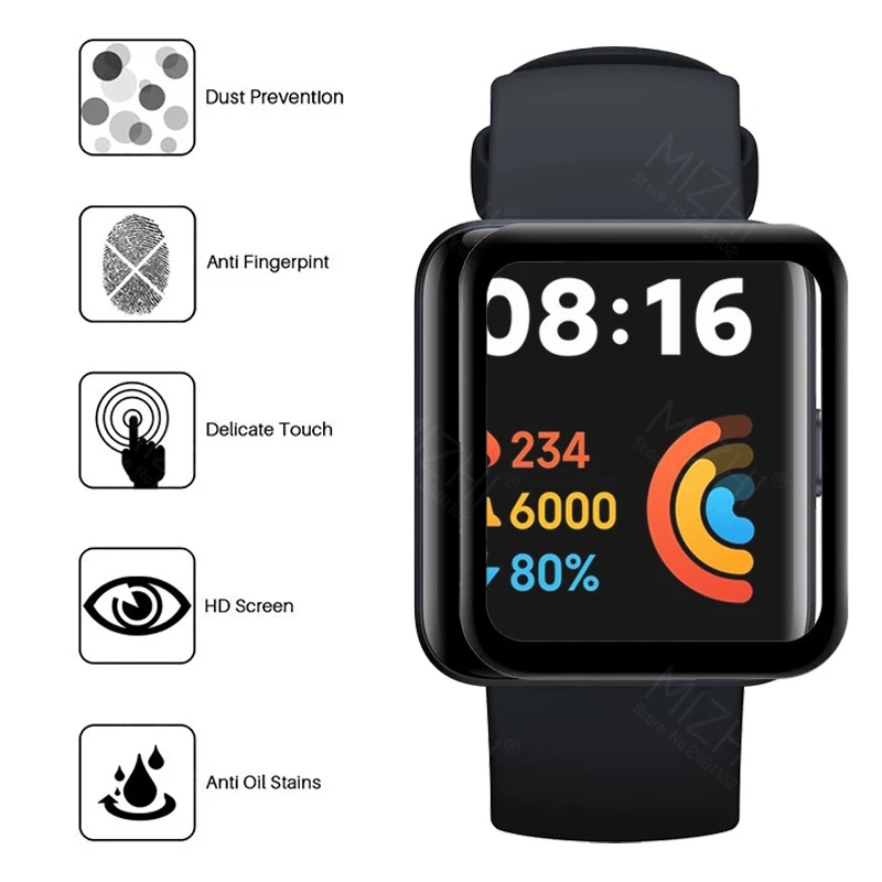 Kính Cường Lực 3D Bảo Vệ Màn Hình Đồng Hồ Thông Minh Redmi Watch 2