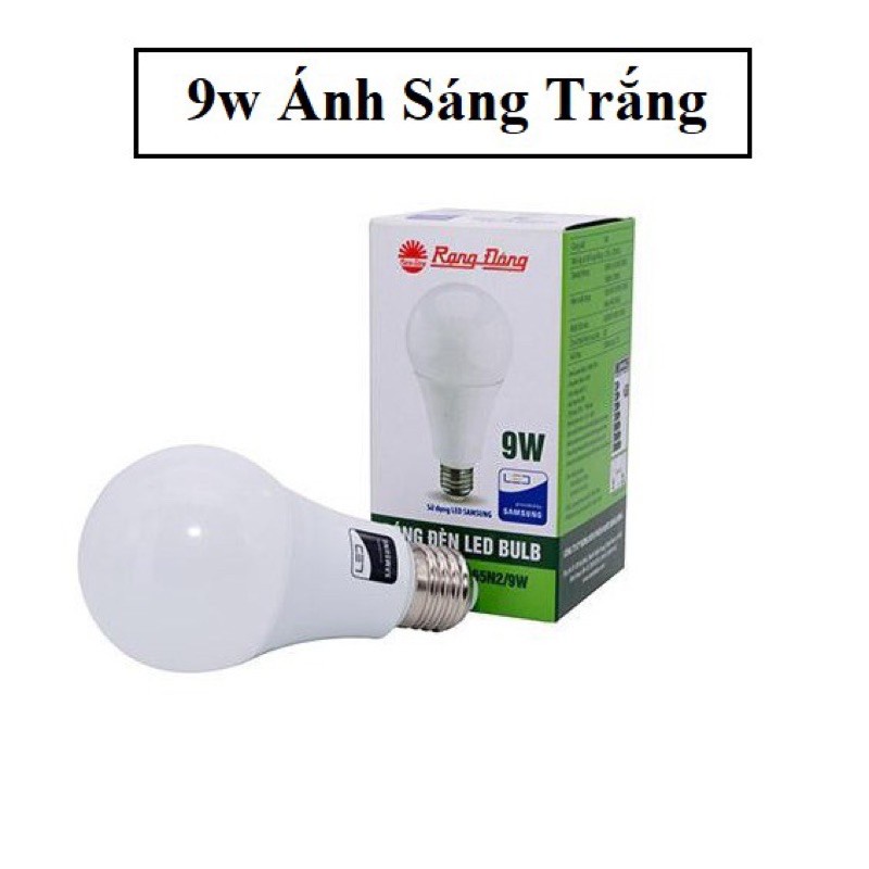 Bóng đèn LED Bulb RẠNG ĐÔNG A60N1/9W ánh sáng trắng