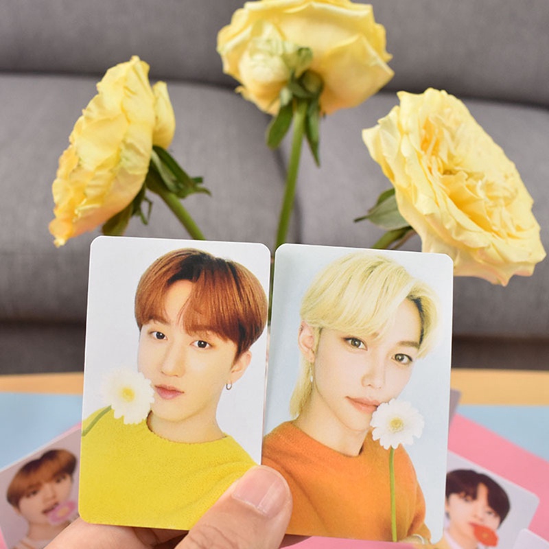 NACIFIC Set 8 Tấm Thẻ Ảnh Lomo Hai Mặt Hình Nhóm Nhạc Kpop Stray Kids