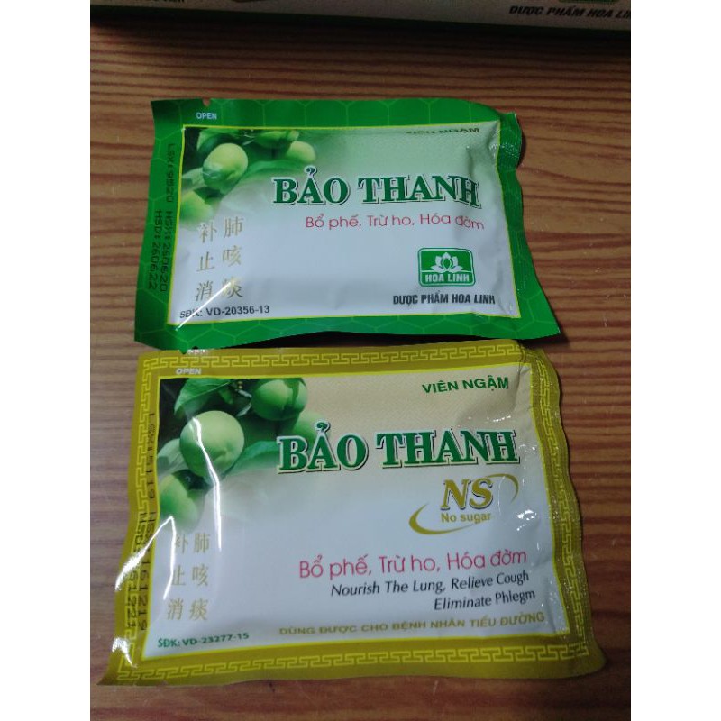 Viên ngậm Bảo Thanh vỉ 5 viên