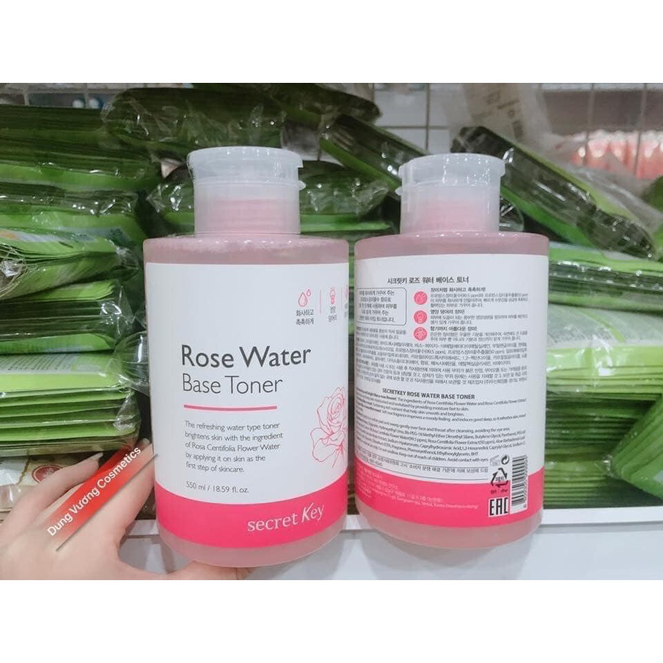 Nước Hoa Hồng Secret Key Rose Water Base Toner 550ml