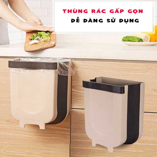 Thùng Rác Gấp Gọn Thông Minh Treo Cạnh Tủ Sau Xe Ô tô Tiện Lợi