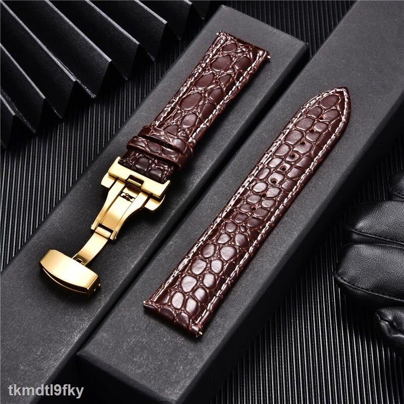 Chính Hãng Dây Đeo Da Cá Sấu 20mm 22mm Cho Đồng Hồ Samsung Gear S3 S2 Galaxy 42 / 46mm Active