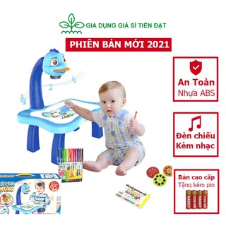 Bàn Vẽ Thông Minh Máy Chiếu Đa Năng Có Đèn Chiếu Sáng Kèm Nhạc Cho Bé