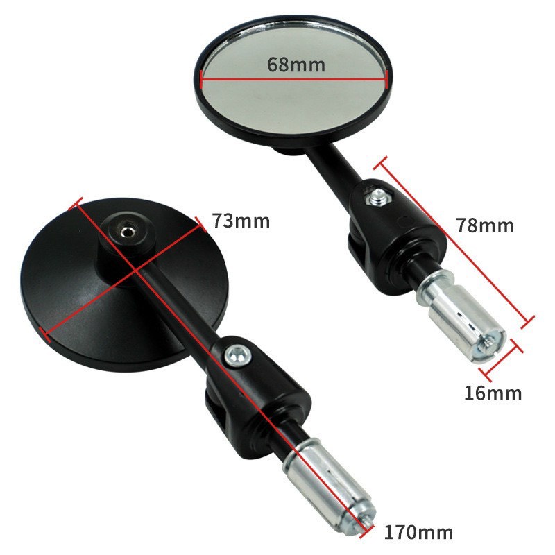Gương Gù Tay Lái Xe Máy Mẫu Gương Tròn Cực Đẹp &lt; Giá 1 Đôi&gt;