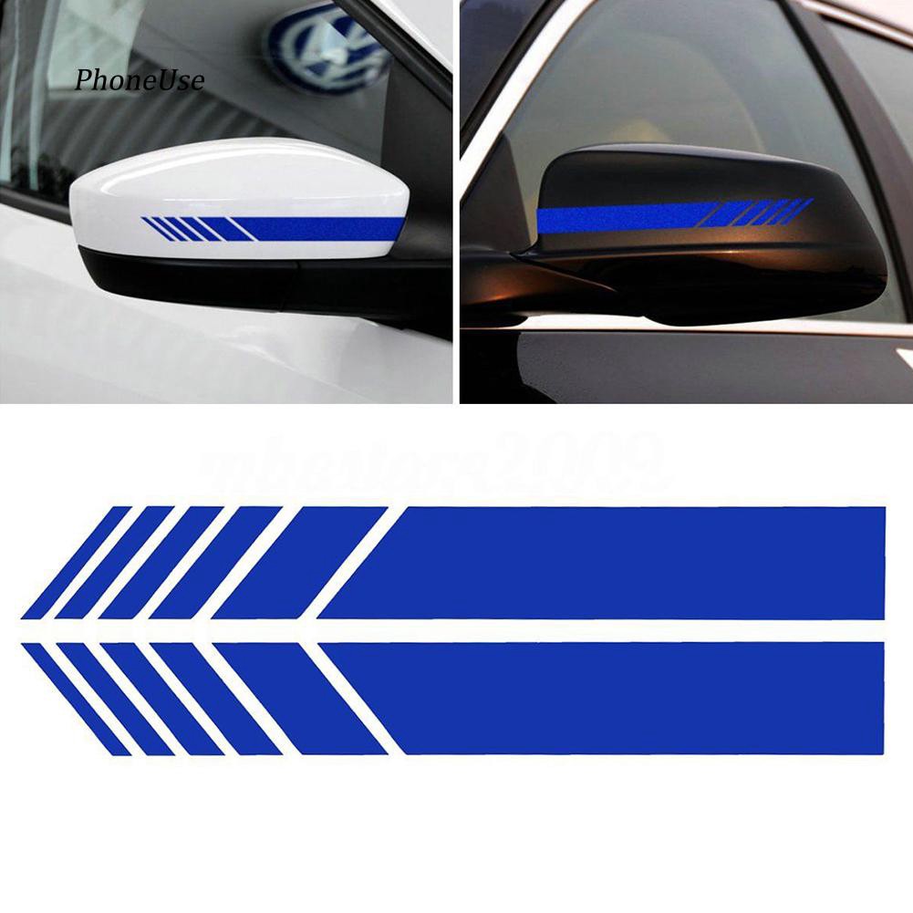 1 Cặp Đề Can Dán Trang Trí Gương Chiếu Hậu Xe Hơi DIY