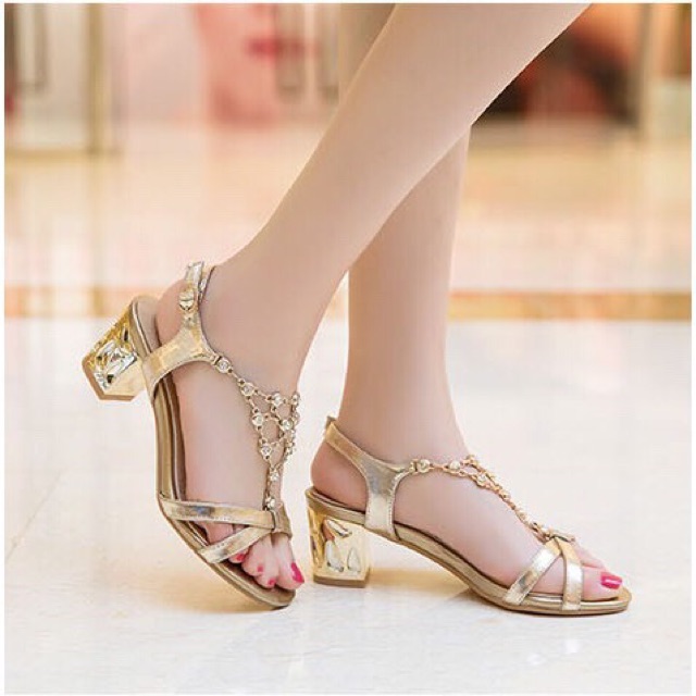 ORDER Dép sandal cao gót, dép trung niên đủ size từ 34 đến 41  MH009 sẵn 34, 35
