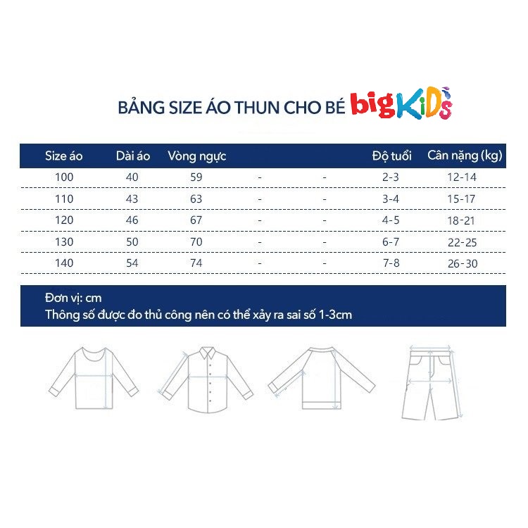 Quần đùi bé trai thun cotton cho trẻ em 2 đến 8 tuổi Bigkids