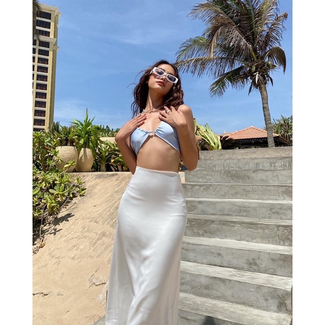 Becca skirt - Chân váy lụa - Thiết kế bởi IAMCOCO.OFFICIAL